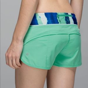 Lululemon Speed Shorts, 2.5”-Menthol Brush Strokes